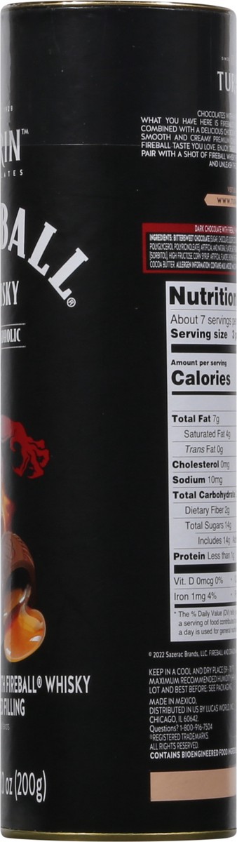 slide 4 of 13, Turin Fireball Non-Alcoholic Whisky Dark Chocolate 7.0 oz, 7 oz