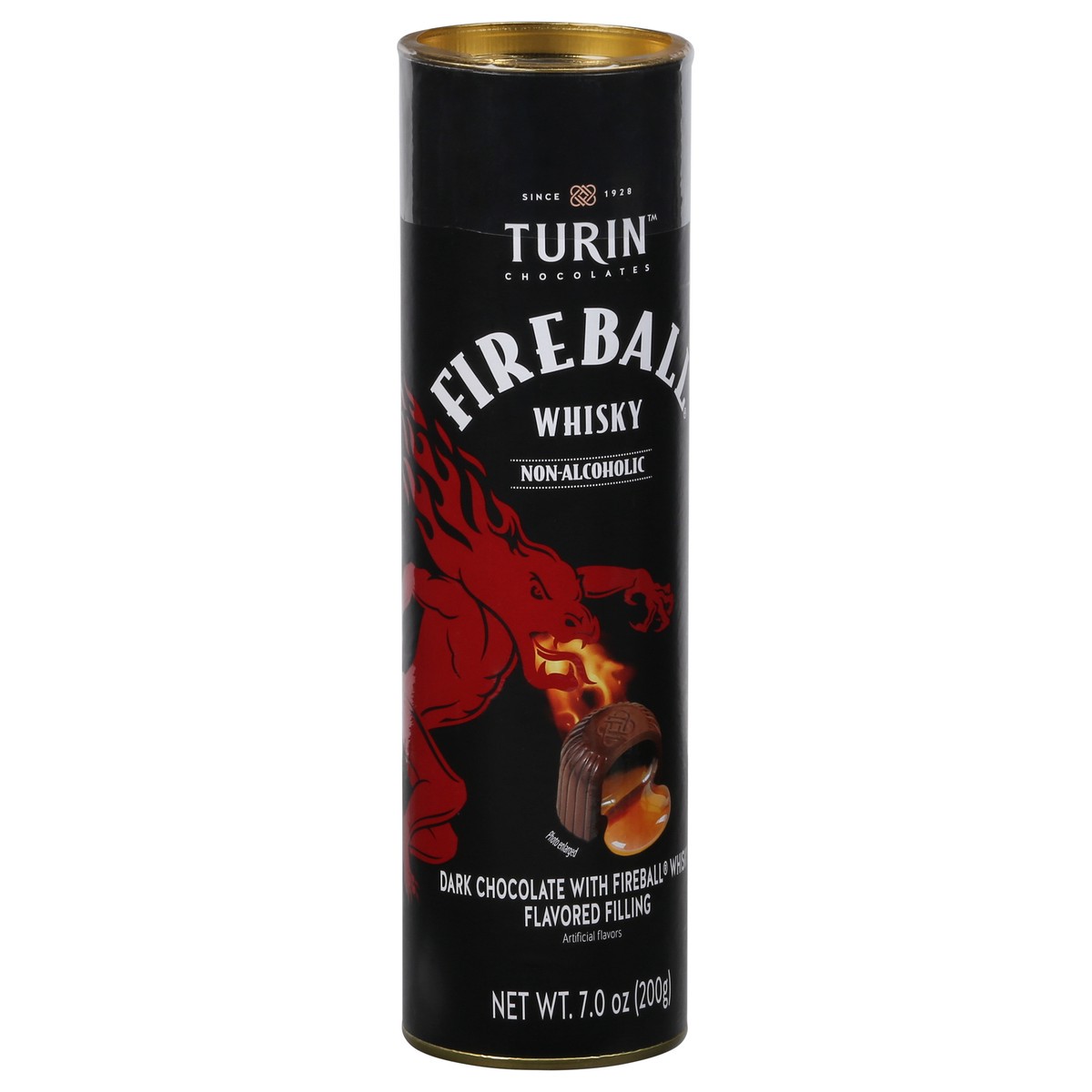slide 2 of 13, Turin Fireball Non-Alcoholic Whisky Dark Chocolate 7.0 oz, 7 oz