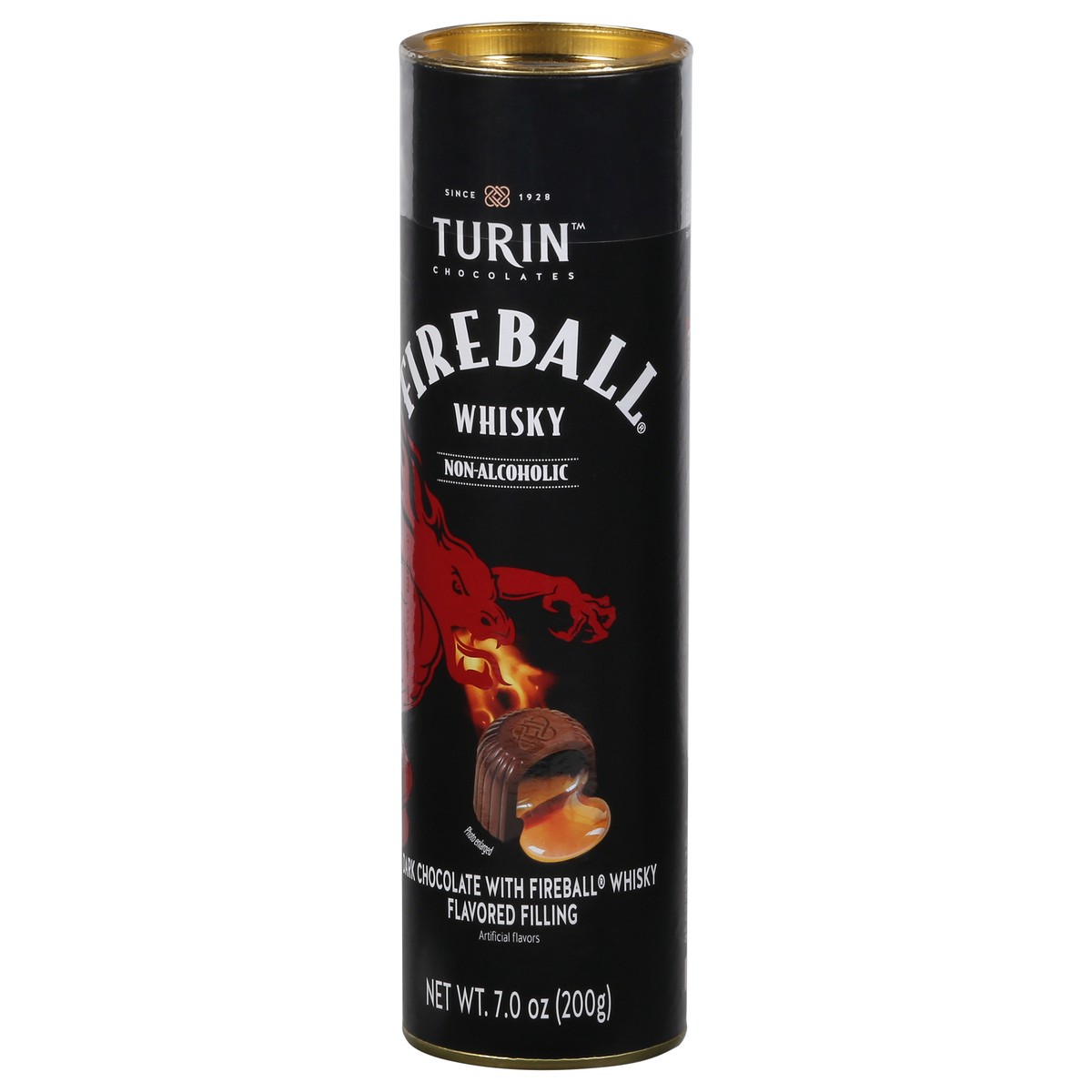 slide 8 of 13, Turin Fireball Non-Alcoholic Whisky Dark Chocolate 7.0 oz, 7 oz