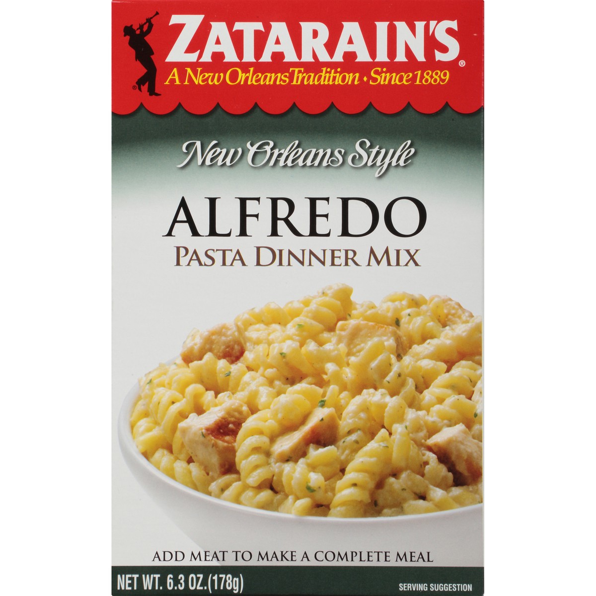 slide 1 of 5, Zatarain's Alfredo Pasta Dinner, 6.3 oz, 6.3 oz