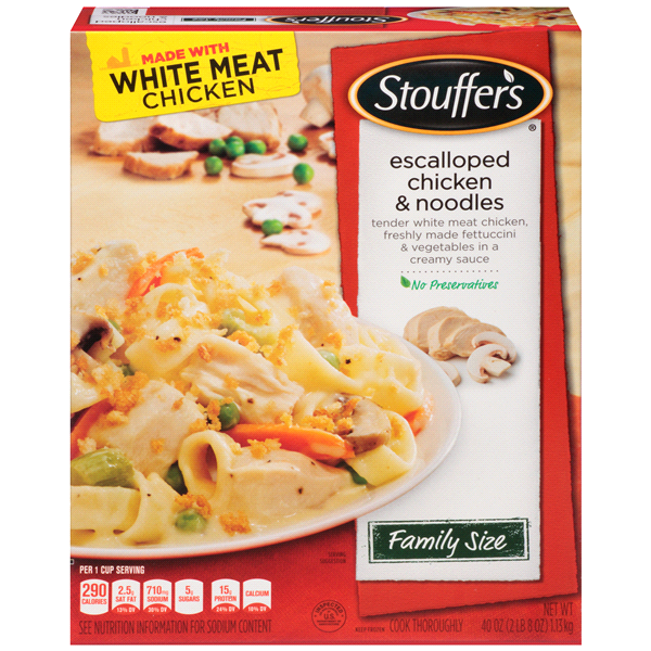 slide 1 of 1, Stouffer's Family Size Escalloped Chicken & Noodles, 40 oz