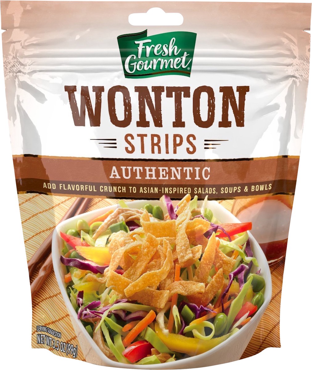 slide 5 of 6, Fresh Gourmet Authentic Wonton Strips, 3.5 oz