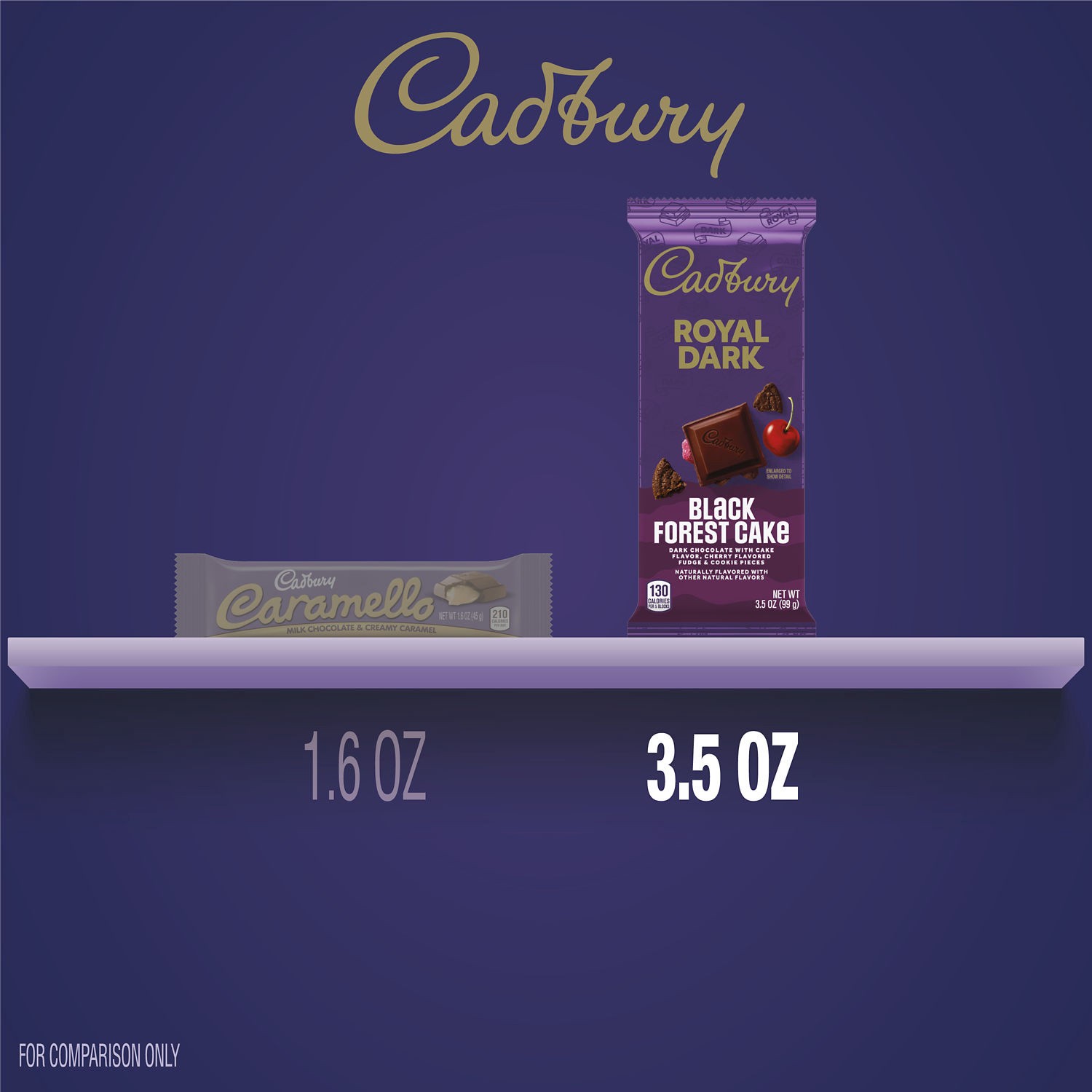 slide 5 of 8, CADBURY ROYAL DARK Black Forest Cake Dark Chocolate Candy Bar, 3.5 oz, 3.5 oz