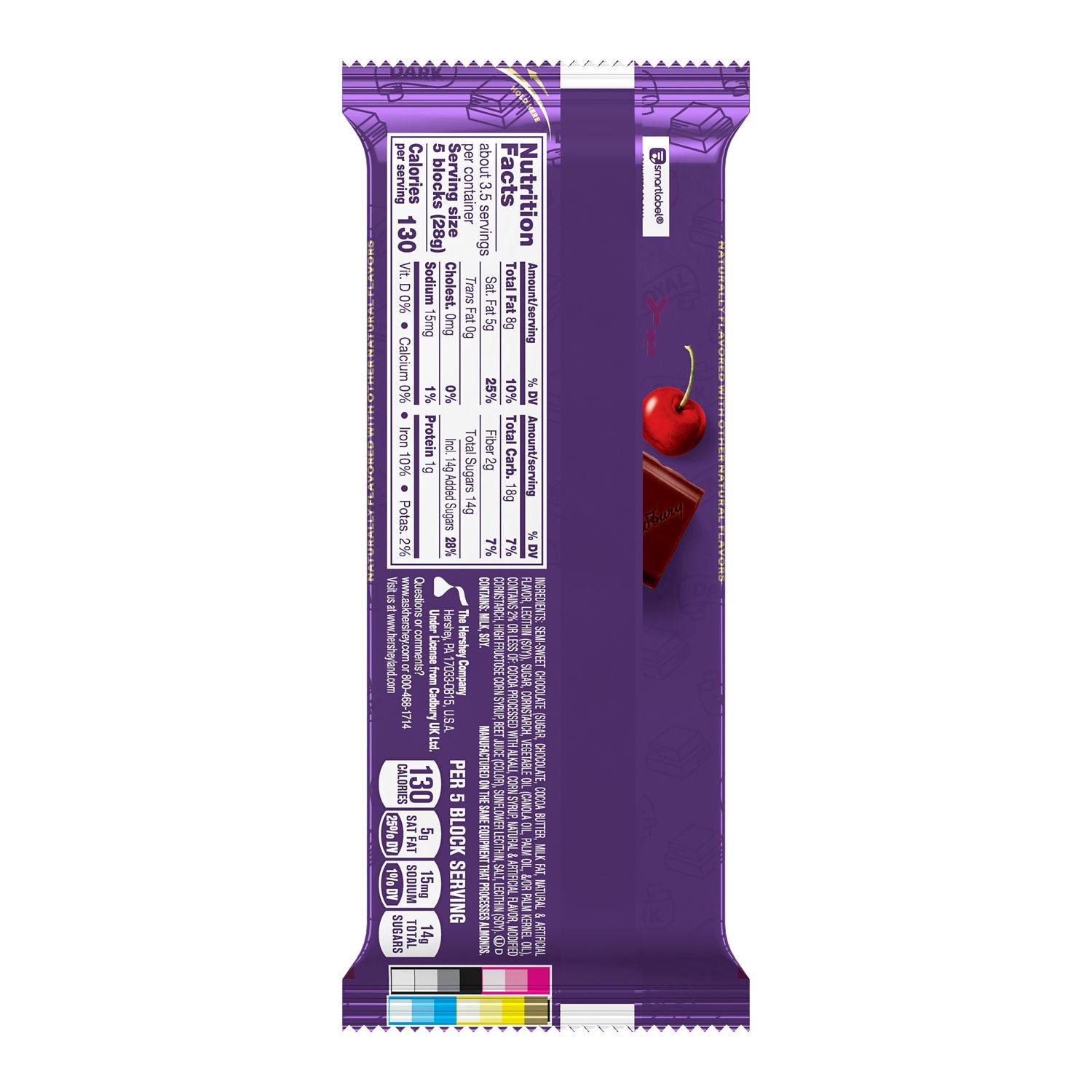 slide 3 of 8, CADBURY ROYAL DARK Black Forest Cake Dark Chocolate Candy Bar, 3.5 oz, 3.5 oz