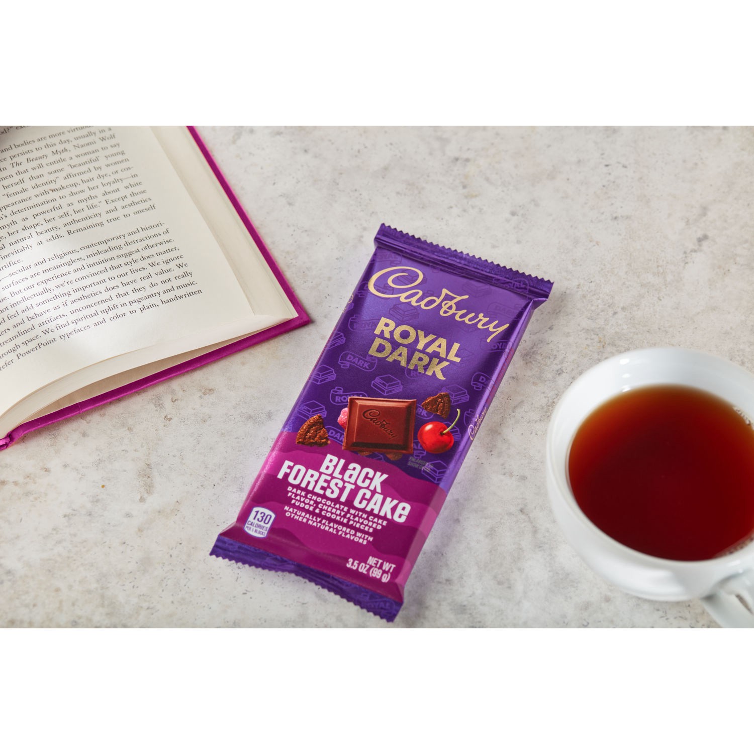 slide 7 of 8, CADBURY ROYAL DARK Black Forest Cake Dark Chocolate Candy Bar, 3.5 oz, 3.5 oz