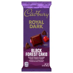 Cadbury Royal Dark Black Forest Cake Dark Chocolate Candy Bar - 3.5 oz