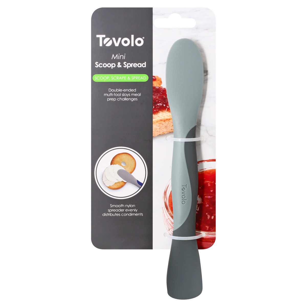 slide 1 of 8, Tovolo Mini Silicone Scrape and Scoop Multi-Purpose Scraper, Gray, 1 ct