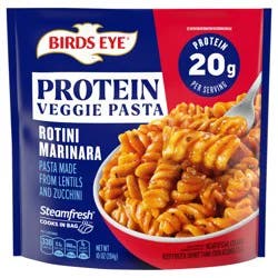 Birds Eye Veggie Pasta Rotini with Marinara Sauce, Frozen Side, 10 oz. Bag