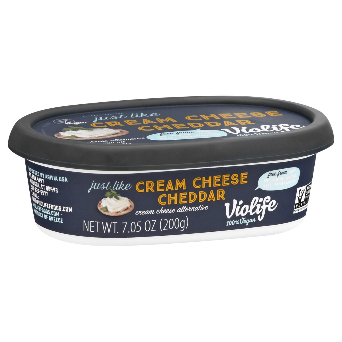 slide 2 of 9, Violife Cheddar Cream Cheese Alternative 7.05 oz, 7.05 oz