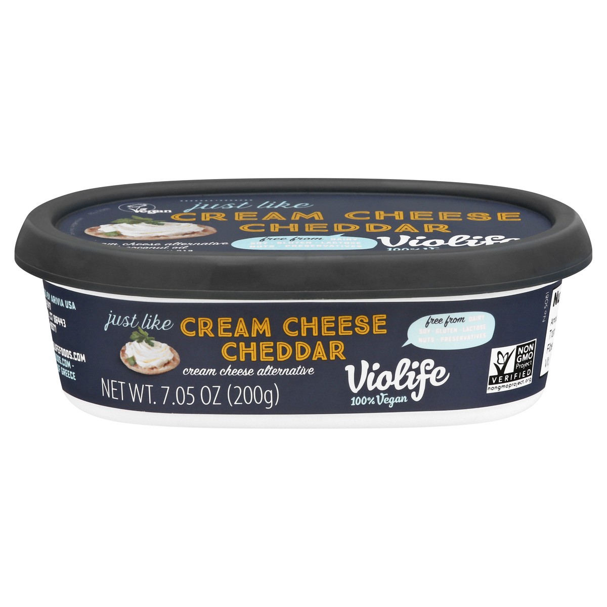 slide 1 of 9, Violife Cheddar Cream Cheese Alternative 7.05 oz, 7.05 oz