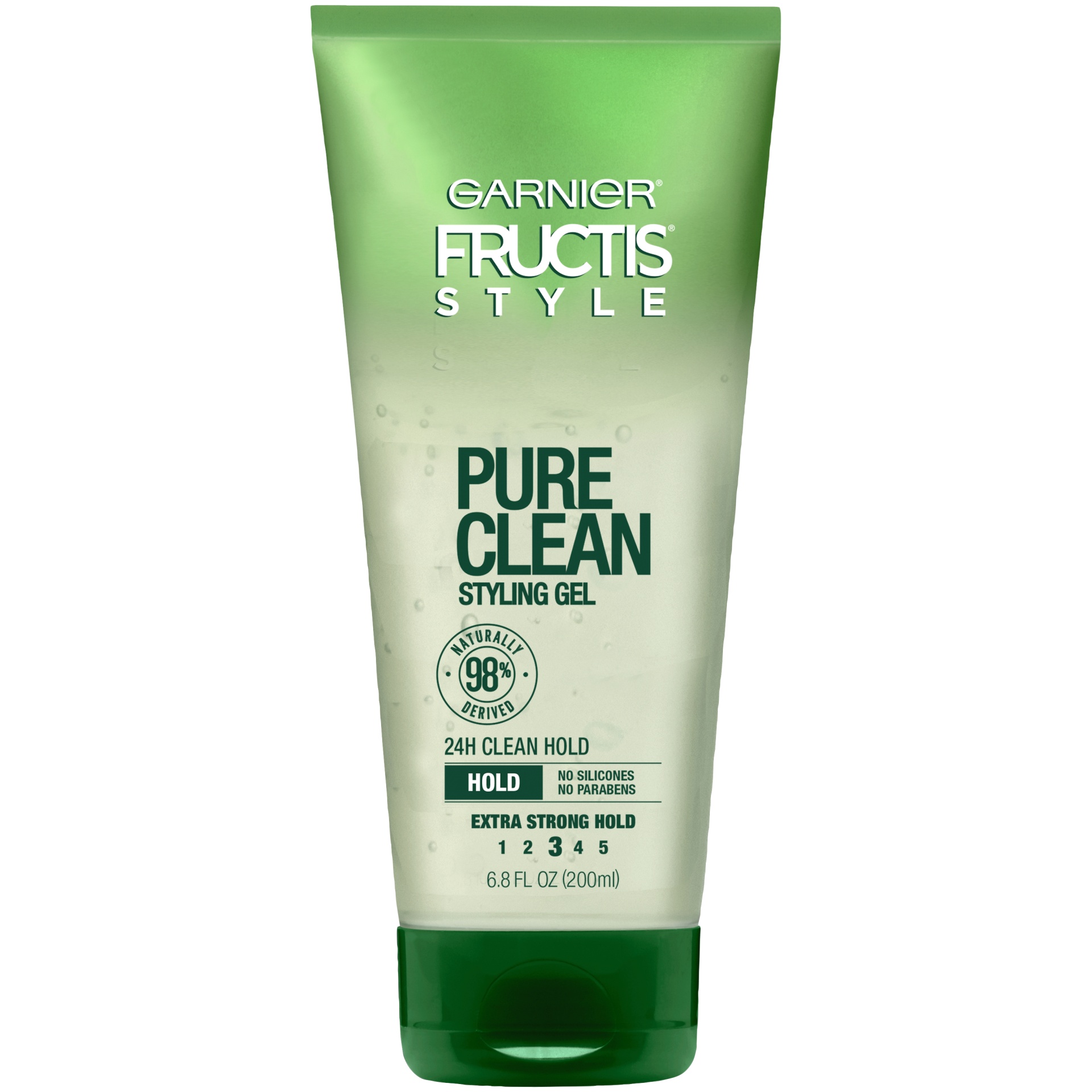 slide 2 of 2, Garnier Fructis Style Pure Clean Extra Strong Hold Styling Gel, 6.8 fl oz