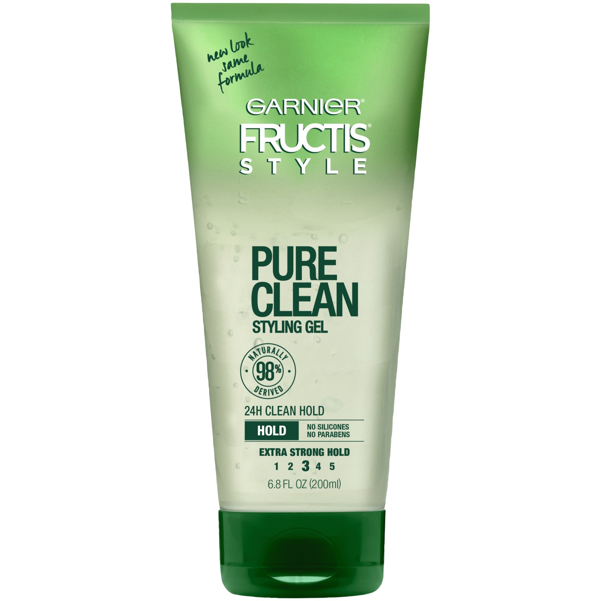 slide 1 of 2, Garnier Fructis Style Pure Clean Extra Strong Hold Styling Gel, 6.8 fl oz