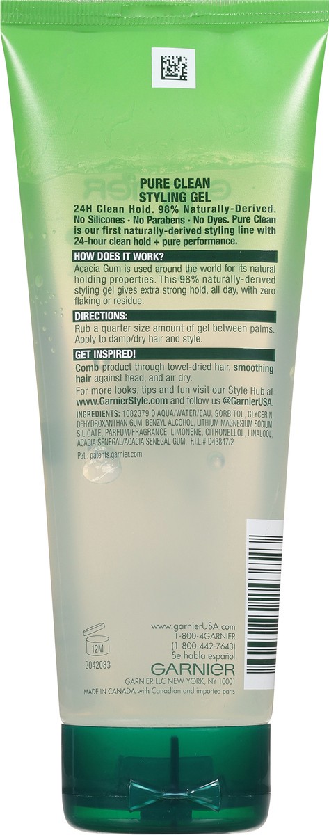 slide 5 of 9, Fructis Style Pure Clean Extra Strong Hold Styling Gel, 6.8 fl oz