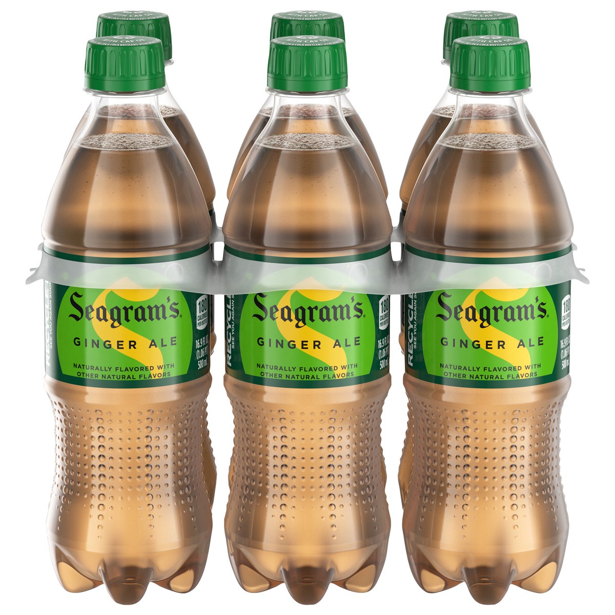 slide 1 of 8, Seagram's Seagrams Ginger Ale Bottles, 16.9 fl oz, 6 Pack, 6 ct; 16.9 fl oz