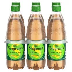 Seagram's Seagrams Ginger Ale Bottles, 16.9 fl oz, 6 Pack