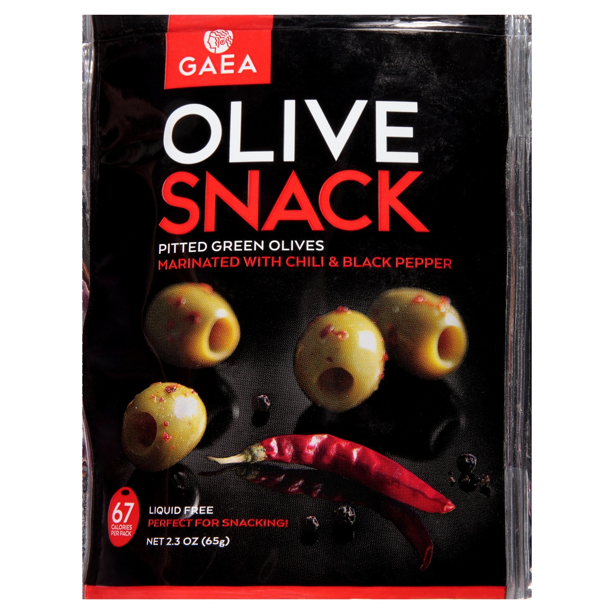 slide 1 of 1, Gaea Olive Snack Green Olives 2.3 oz, 2.3 oz