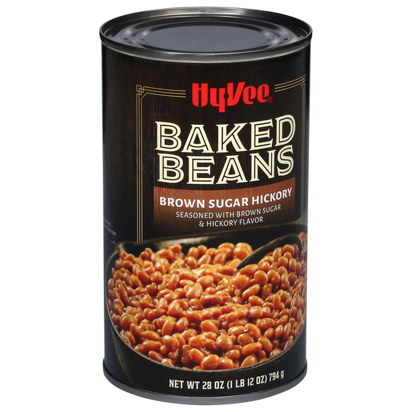slide 1 of 1, Hy-Vee Brown Sugar Hickory Baked Beans, 28 oz
