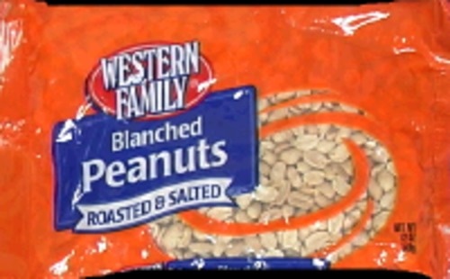 slide 1 of 1, Western Family Peanuts Blanched, 12 oz