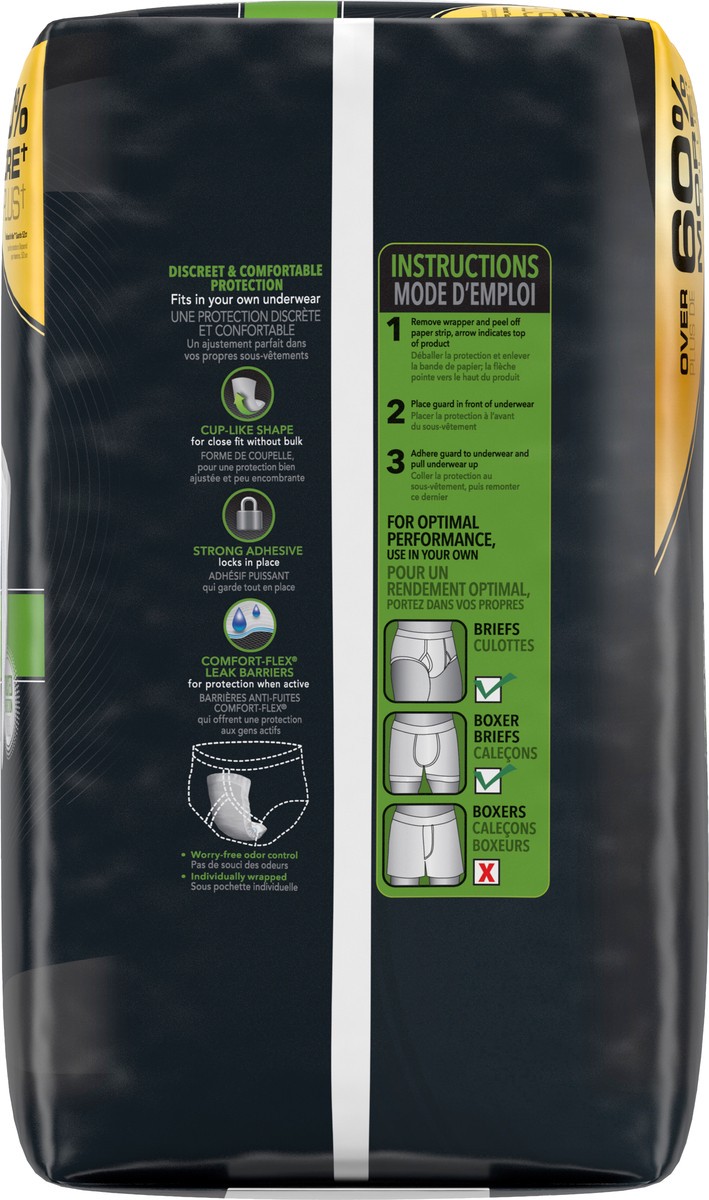 slide 2 of 11, Depend Guards Incontinence Pads for Men, Maximum Absorbency, 84 Count, 1 PK