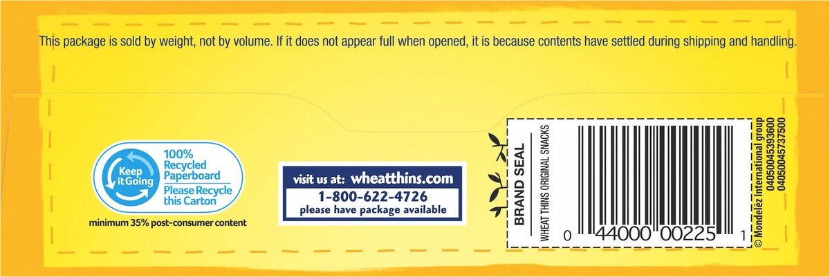 slide 9 of 12, Wheat Thins Original Whole Grain Wheat Crackers, Family Size, 16 oz, 1 lb