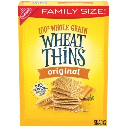 Wheat Thins Original Whole Grain Wheat Crackers, Family Size