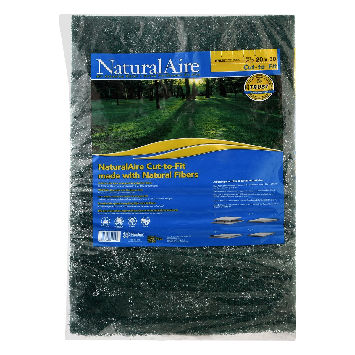 slide 1 of 9, NaturalAire Cut-to-Fit Air Cleaning Filter, 20 in x 30 in
