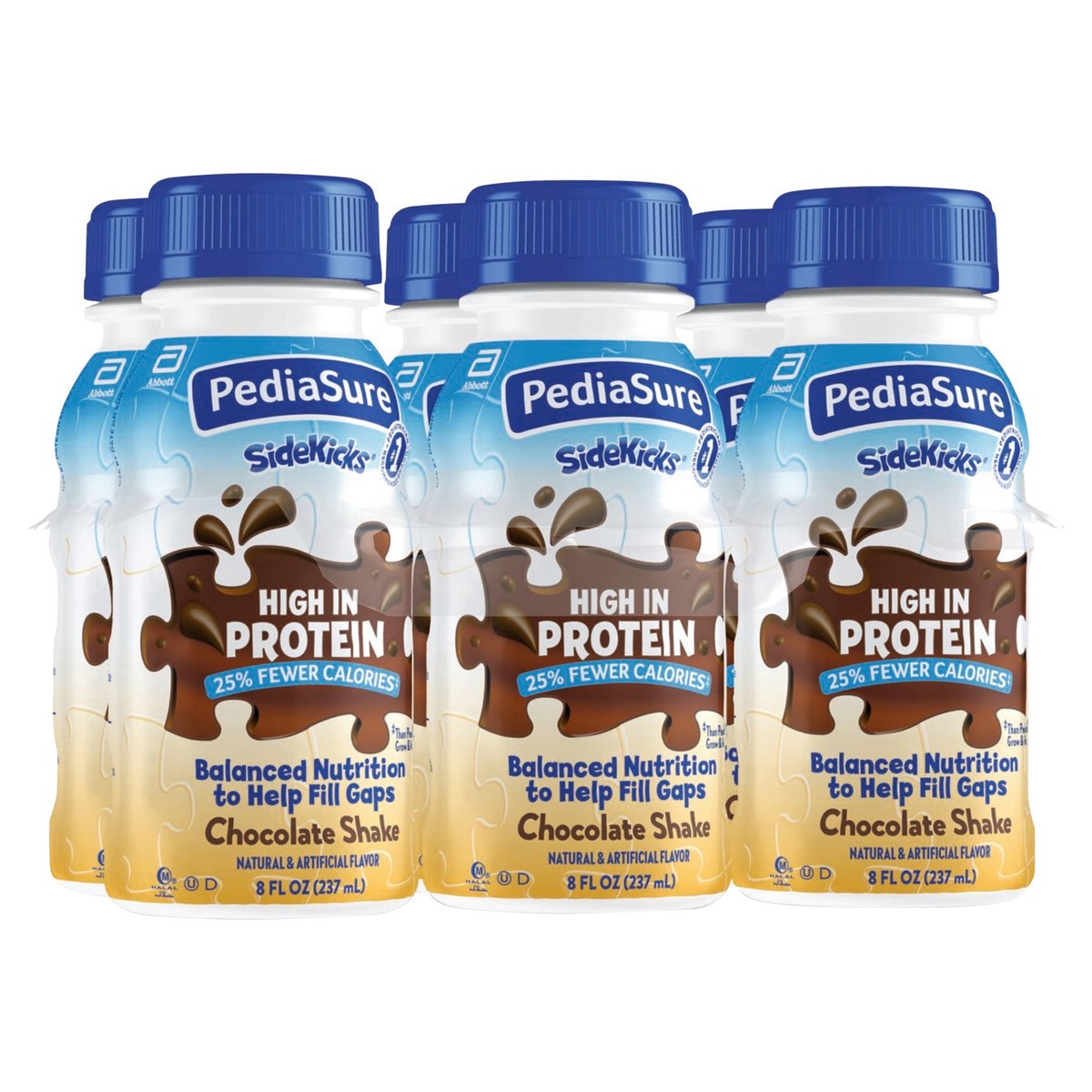 slide 3 of 5, PediaSure SideKicks Chocolate Shake 6 - 8 fl oz Bottles, 6 ct