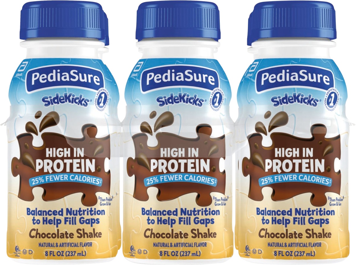 slide 6 of 8, PediaSure SideKicks High Protein Chocolate, 48 oz