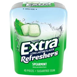 EXTRA Gum Refreshers Spearmint Sugar Free Chewing Gum, 40 Pieces Bottle