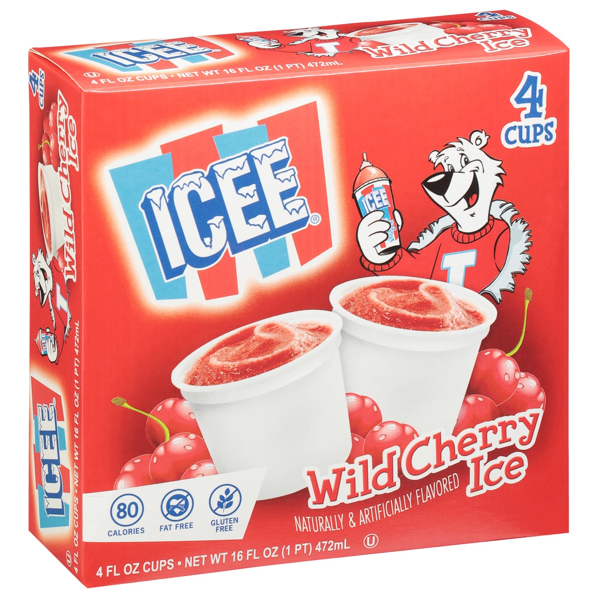 slide 2 of 11, ICEE Wild Cherry Ice Cups 4 - 4 fl oz Cups, 4 ct