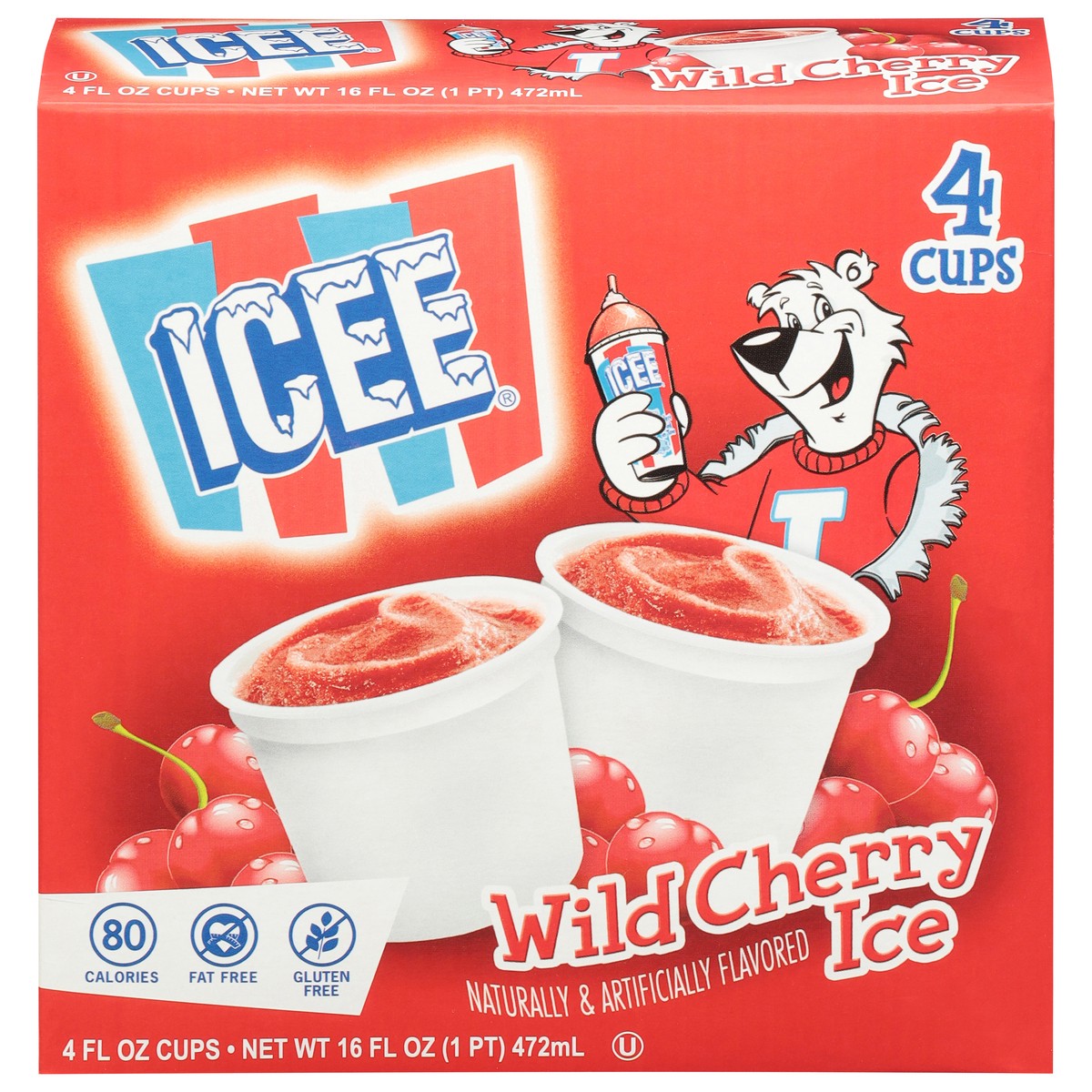 slide 1 of 11, ICEE Wild Cherry Ice Cups 4 - 4 fl oz Cups, 4 ct
