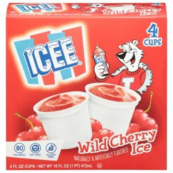 ICEE Wild Cherry Ice Cups 4 - 4 fl oz Cups