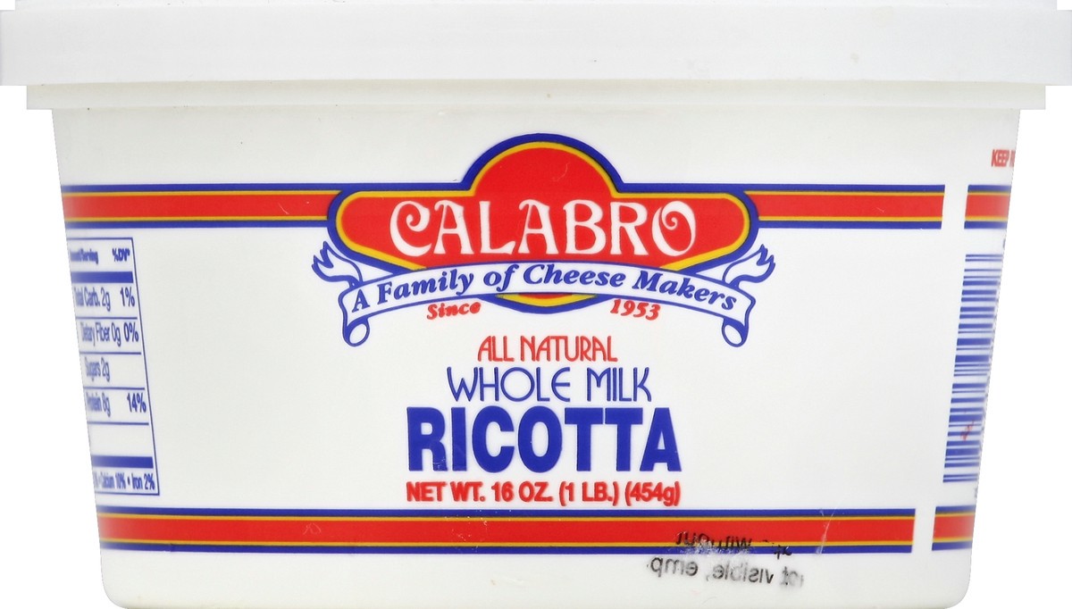 slide 1 of 4, Calabro Whole Milk Ricotta Cheese, 16 oz