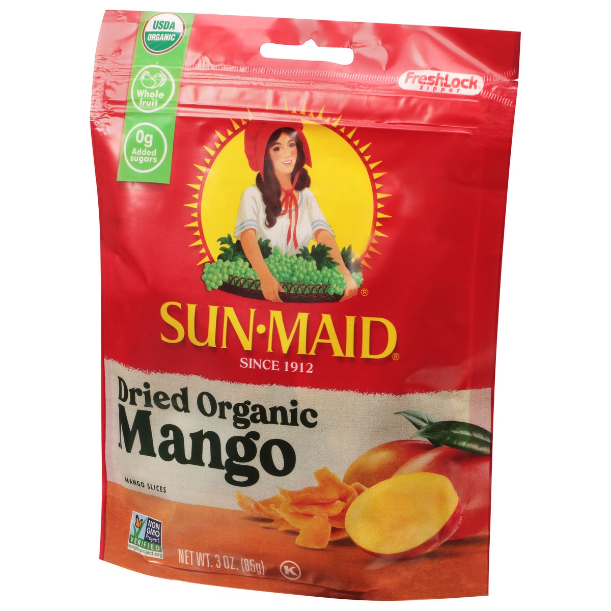 slide 3 of 9, Sun-Maid Organic Mango, 3 oz