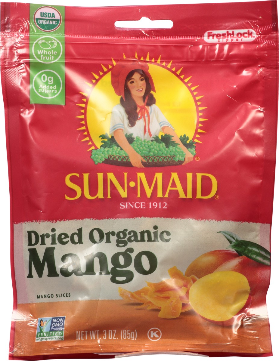 slide 6 of 9, Sun-Maid Organic Mango, 3 oz