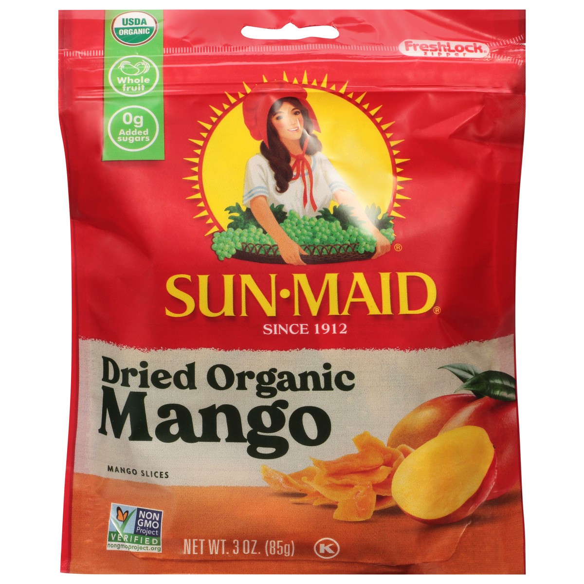 slide 1 of 9, Sun-Maid Organic Mango, 3 oz