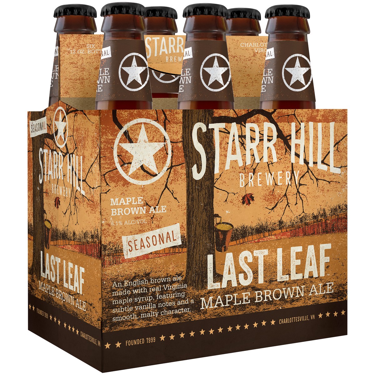 slide 1 of 8, Starr Hill Brewery Maple Brown Ale, 12 fl oz