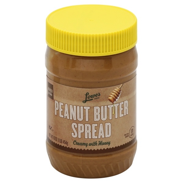 slide 1 of 1, Lowes Foods Creamy Peanut Butter Spread With Honey, 16 oz