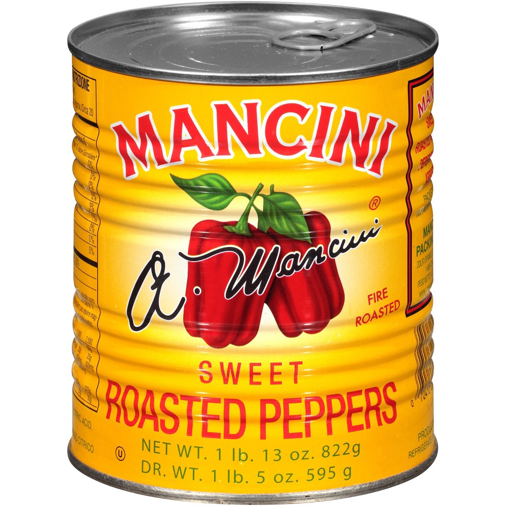 slide 1 of 2, Mancini Sweet Roasted Peppers, 29 oz