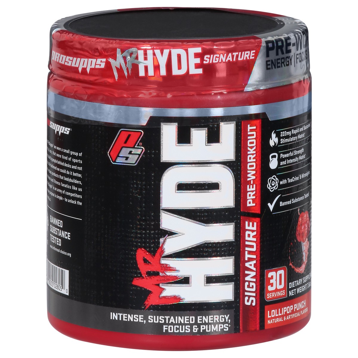 slide 9 of 9, Hyde Lollipop Punch Pre-Workout 7.6 oz, 7.6 oz