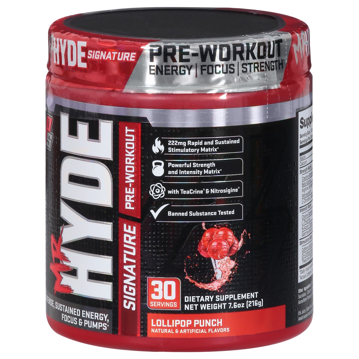 slide 8 of 9, Hyde Lollipop Punch Pre-Workout 7.6 oz, 7.6 oz
