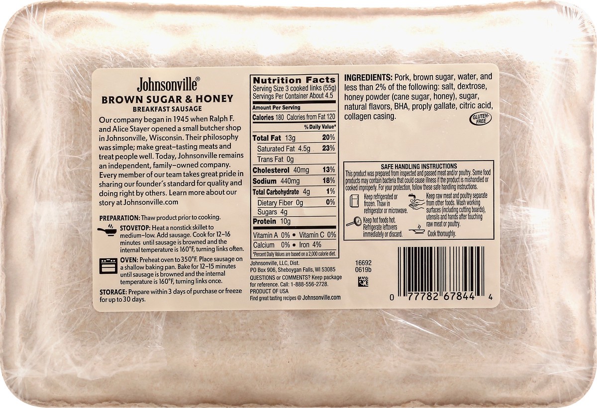 slide 5 of 13, Johnsonville Brown Sugar & Honey Flavor Breakfast Sausage 12 oz, 12 oz