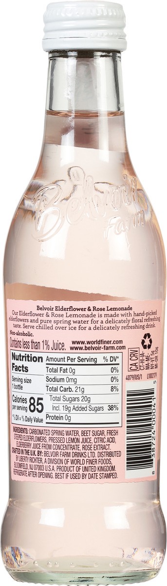 slide 2 of 11, Belvoir Farm Elderflower & Rose Lemonade Soft Drink - 8.4 fl oz, 8.4 fl oz