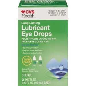 slide 1 of 1, CVS Health Long Lasting Lubricant Eye Drops, 2 ct; 0.5 oz