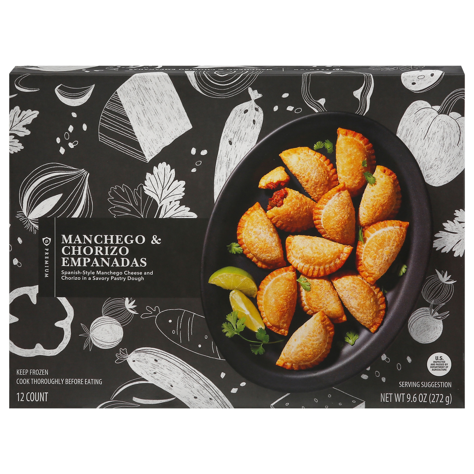 slide 1 of 1, Publix Premium Manchego & Chorizo Empanadas, 12 ct