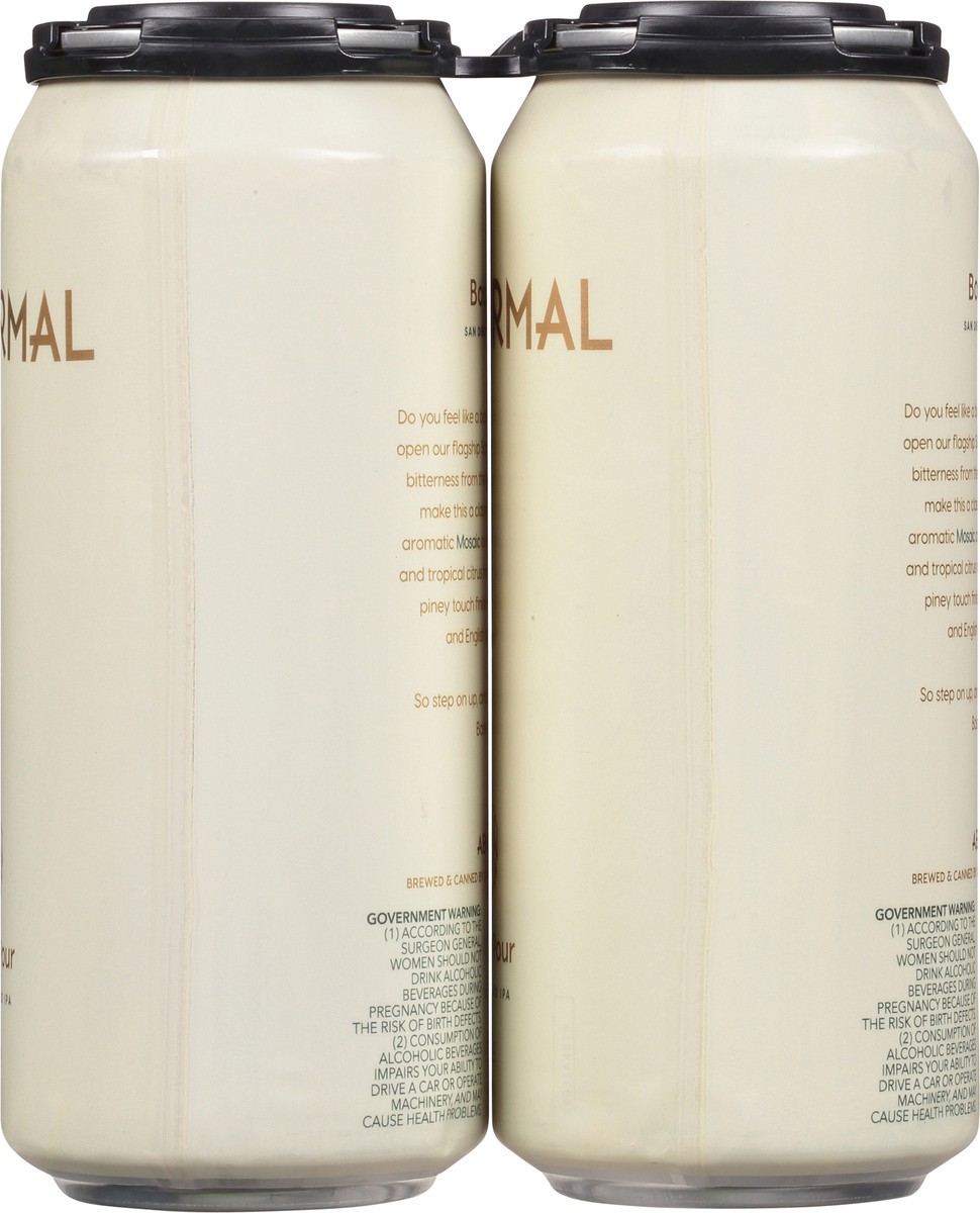 slide 7 of 9, Abnormal San Diego IPA Boss Pour Beer 4 - 473 ml Cans, 4 ct