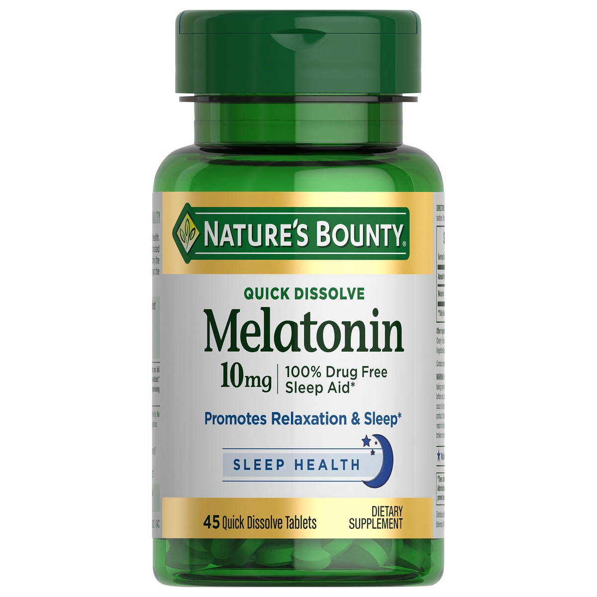 slide 1 of 5, Nature's Bounty Melatonin 10 mg Quick Dissolve Tablet, 45 ct