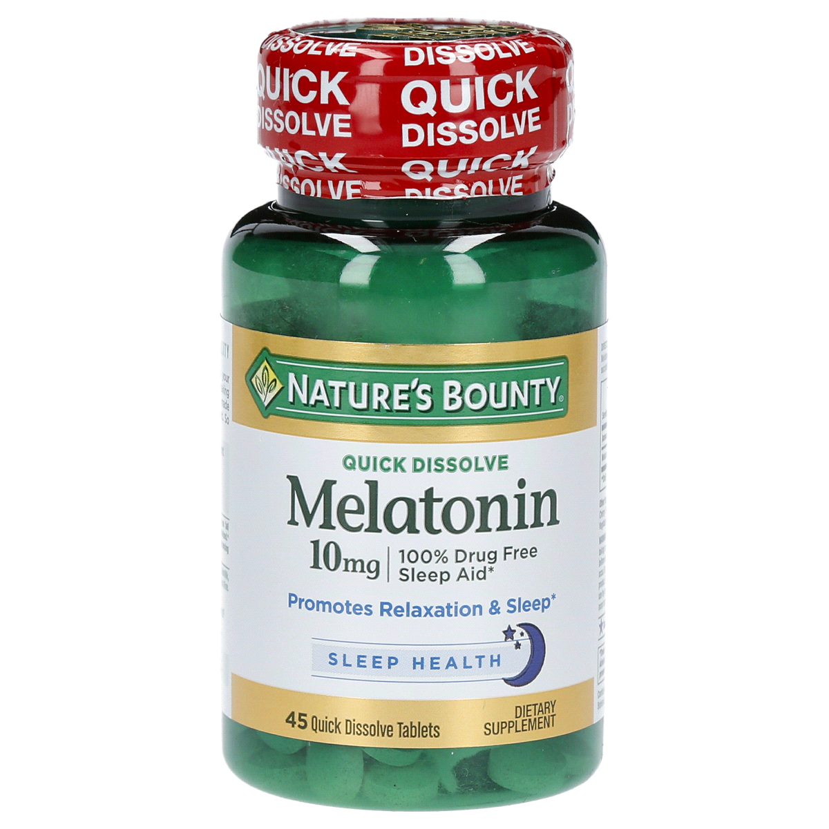 slide 1 of 1, Nature's Bounty Melatonin 10 Mg Quick Dissolve Tablets, 45 ct; 10 mg