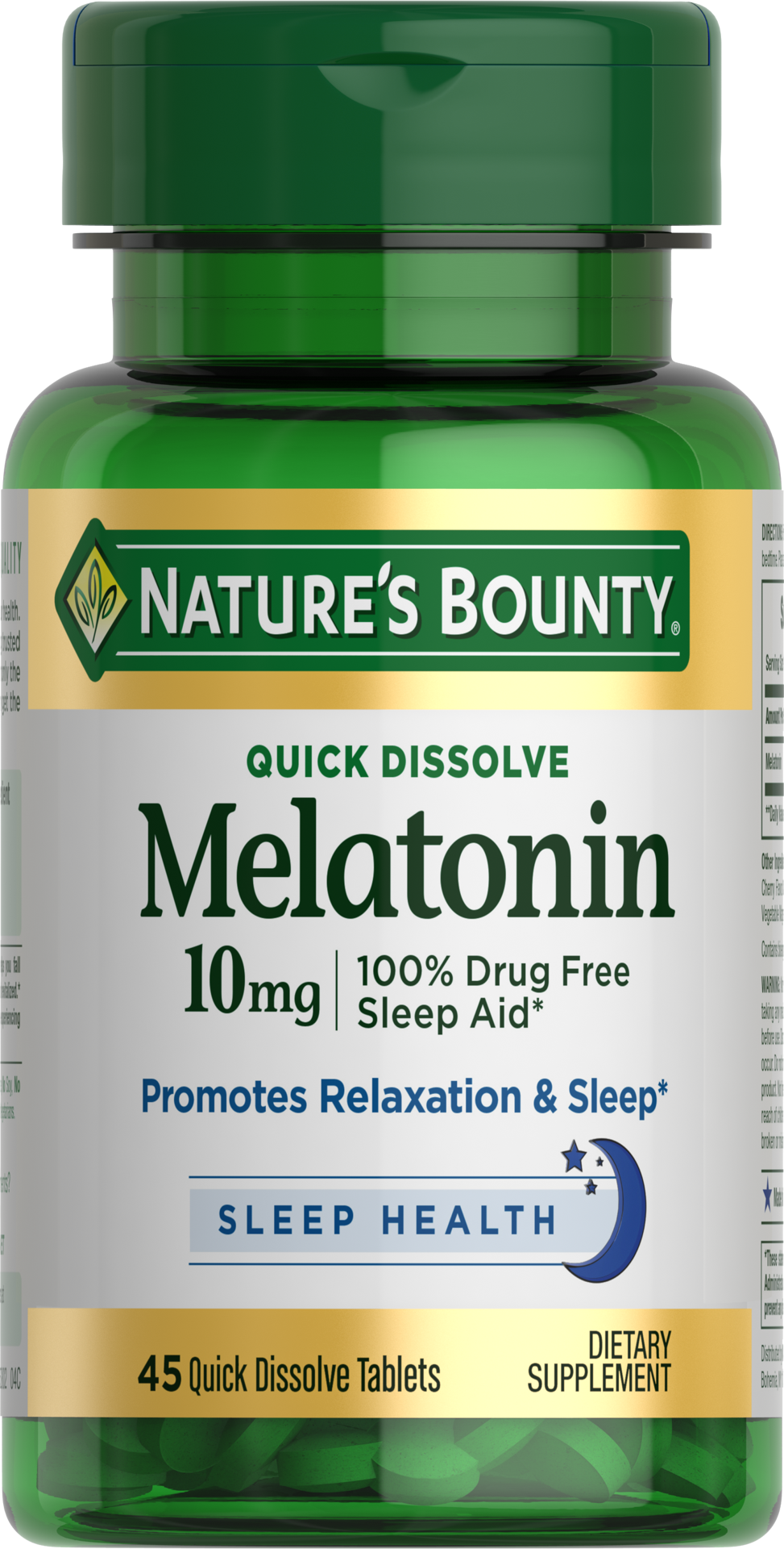 slide 1 of 5, Nature's Bounty Quick Dissolve Tablets 10 mg Melatonin 45 ea, 45 ct