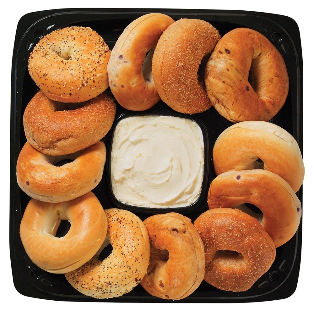 slide 1 of 1, Kroger Bakery Bagel With Cream Cheese Platter, 2 lb